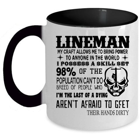 Awesome Gift For Linemen Coffee Mug, Lineman Accent Mug