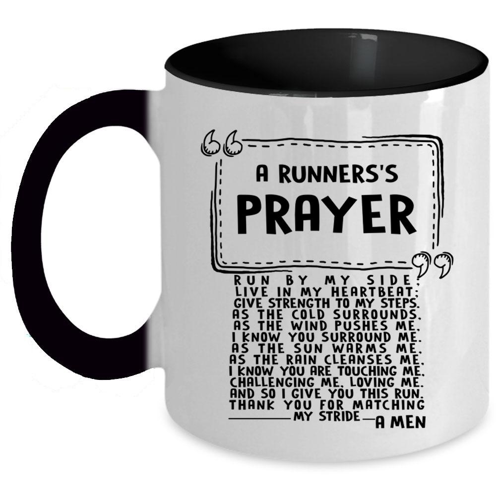 Awesome Gift For Runners Coffee Mug, A Runners's Prayer Accent Mug