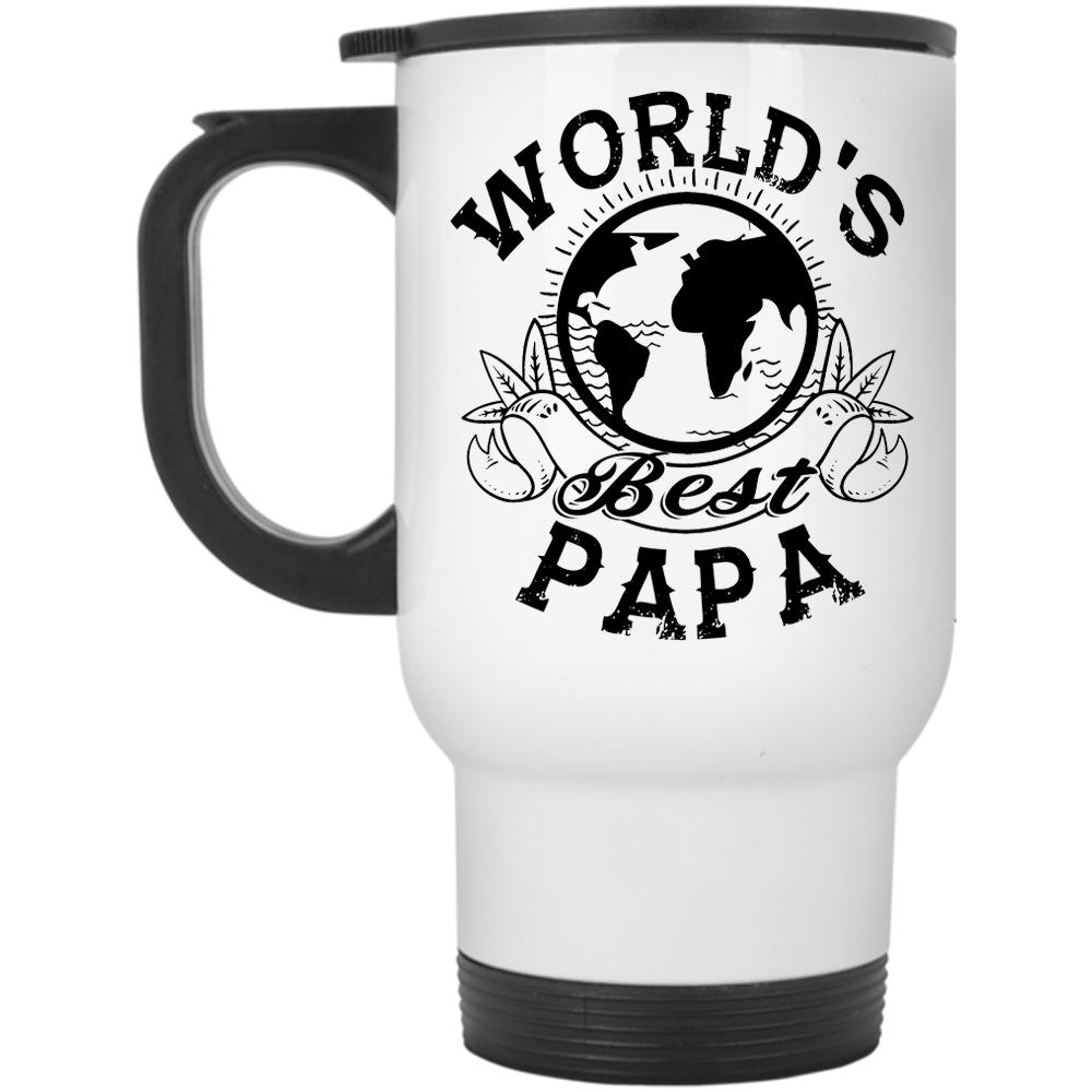 Awesome Gift For Papa Travel Mug, World's Best Papa Mug