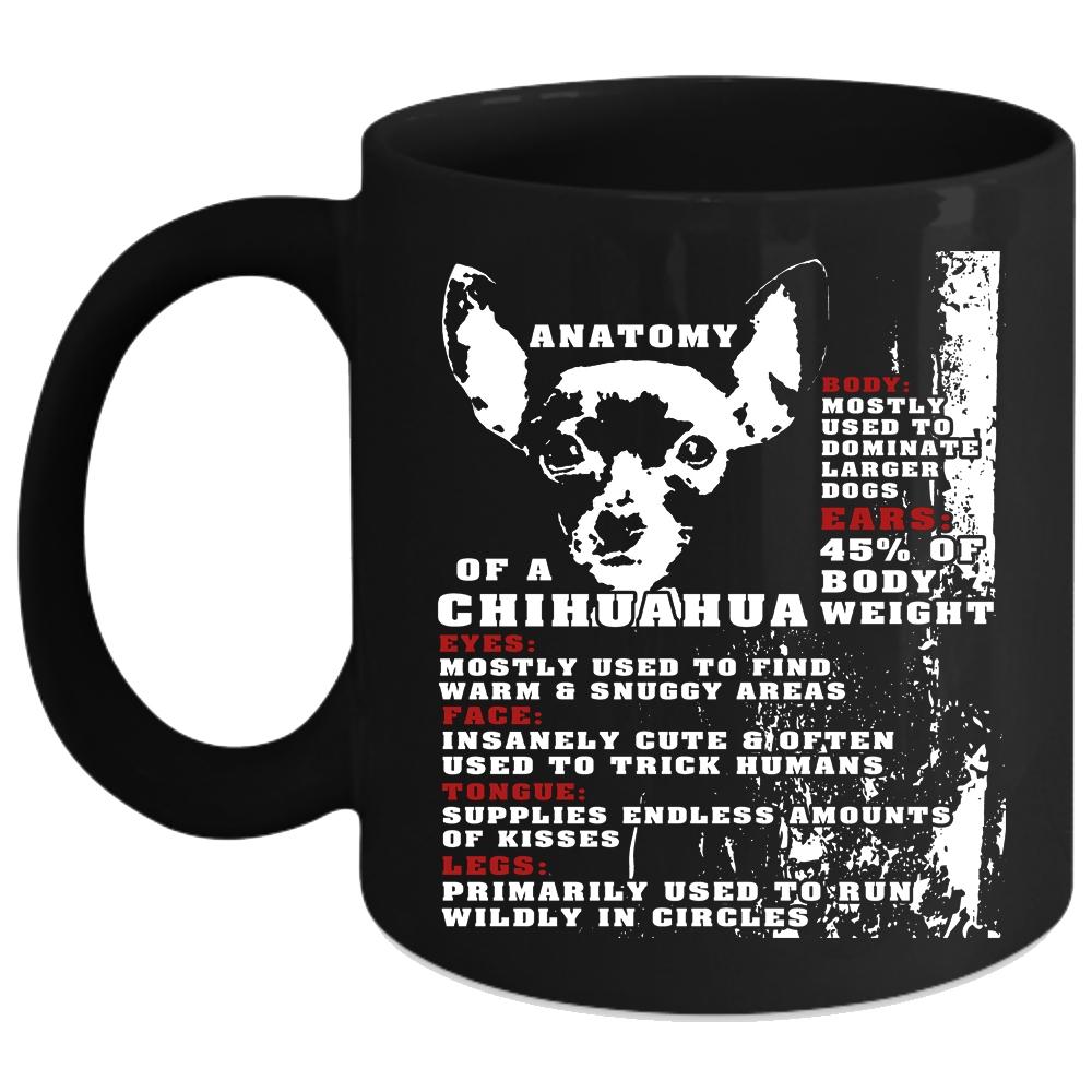 Anatomy Of A Chihuahua Coffee Mug, Cool Dogs Coffee Cup