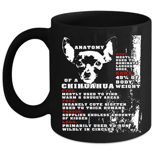 Anatomy Of A Chihuahua Coffee Mug, Cool Dogs Coffee Cup