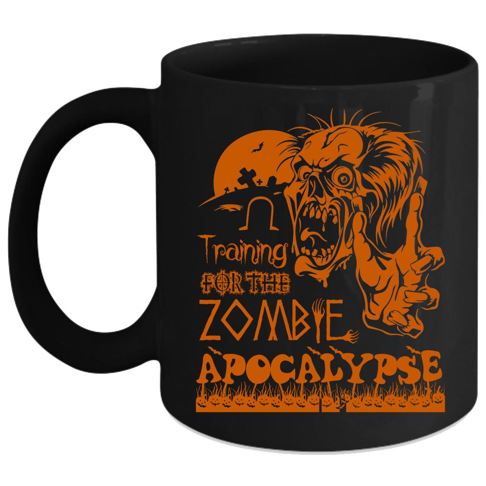 Training For The Zombie Apocalypse Coffee Mug, Scary Coffee Cup