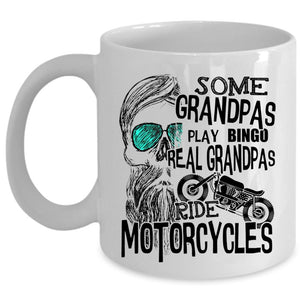 Awesome Grandpas Coffee Mug, Real Grandpas Ride Motorcycles Cup