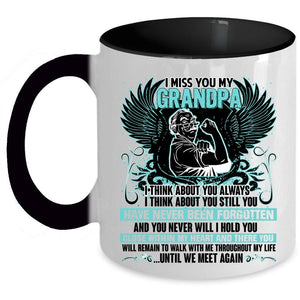 Awesome Grandpa Coffee Mug, I Miss You My Grandpa Accent Mug