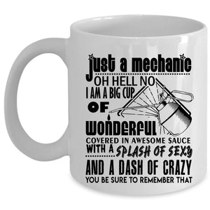 Awesome Gift For Mechanic Coffee Mug, Just A Mechanic Cup