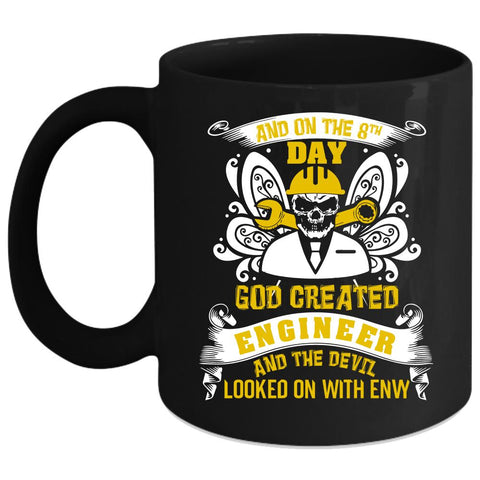 And On The 8th Day God Created Engineer Coffee Mug, Cool Coffee Cup