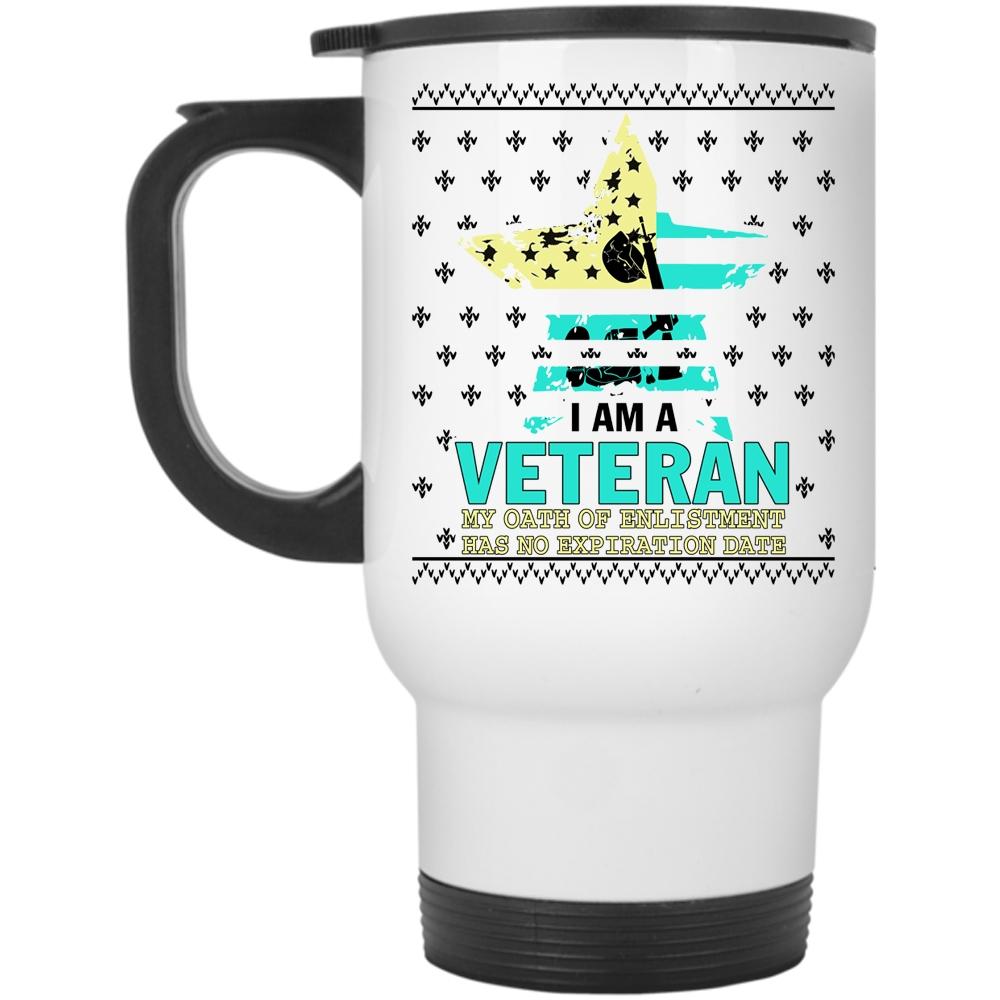 Awesome American Flag Travel Mug, I Am A Veteran Mug