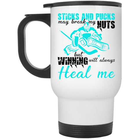 Awesome Hockey Player Travel Mug, Cool Hockey Mug