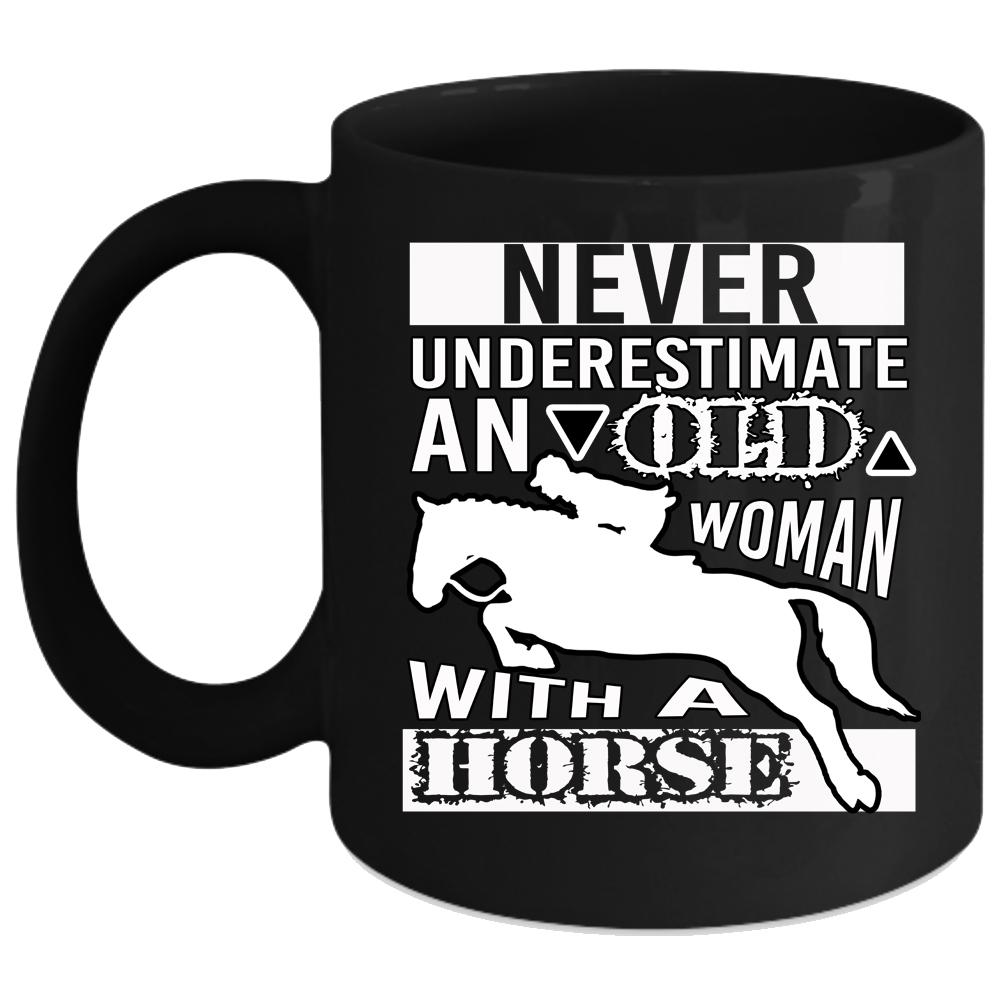 An Old Woman With A Horse Coffee Mug, Awesome Grandmas Coffee Cup