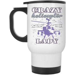 Awesome Lady Travel Mug, Crazy Helicopter Lady Mug