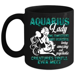 Aquarius Lady Coffee Mug, Birthday Gift For My Wife Coffee Cup