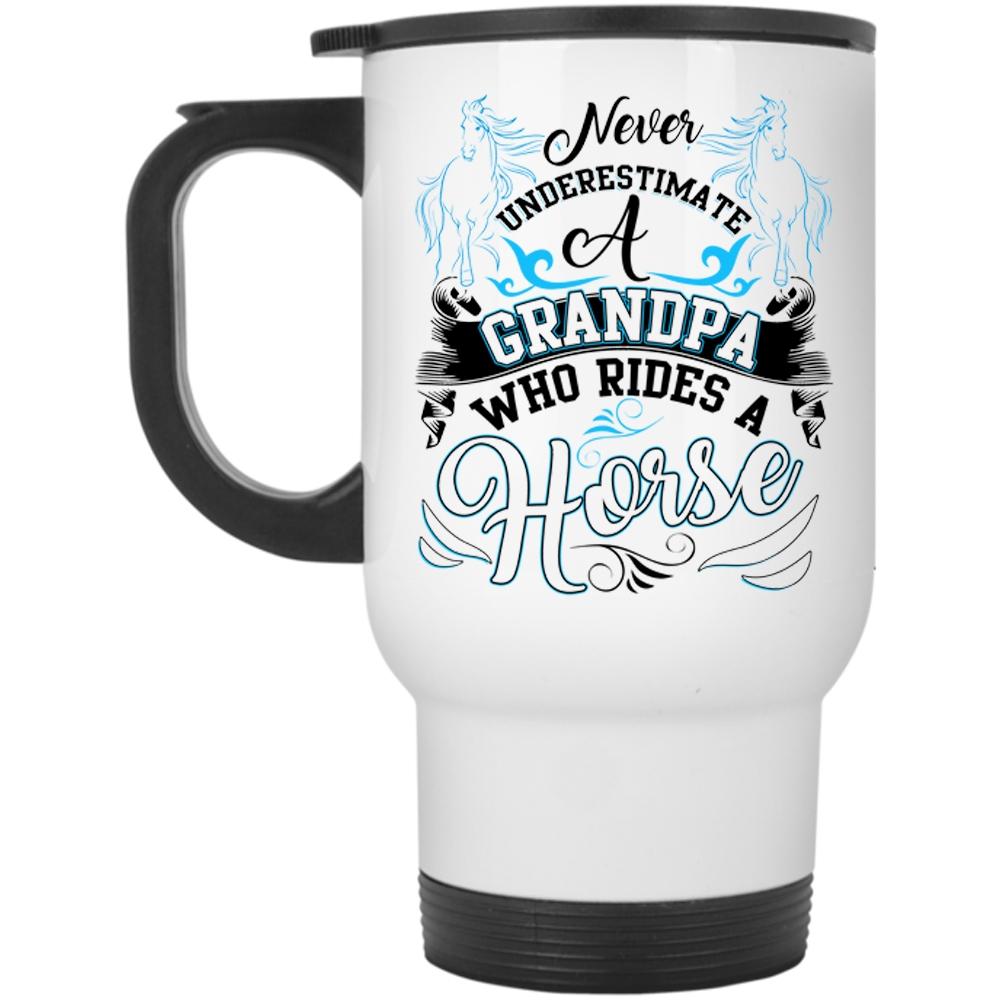 Awesome Grandpas Travel Mug, Grandpa Rides A Horse Mug