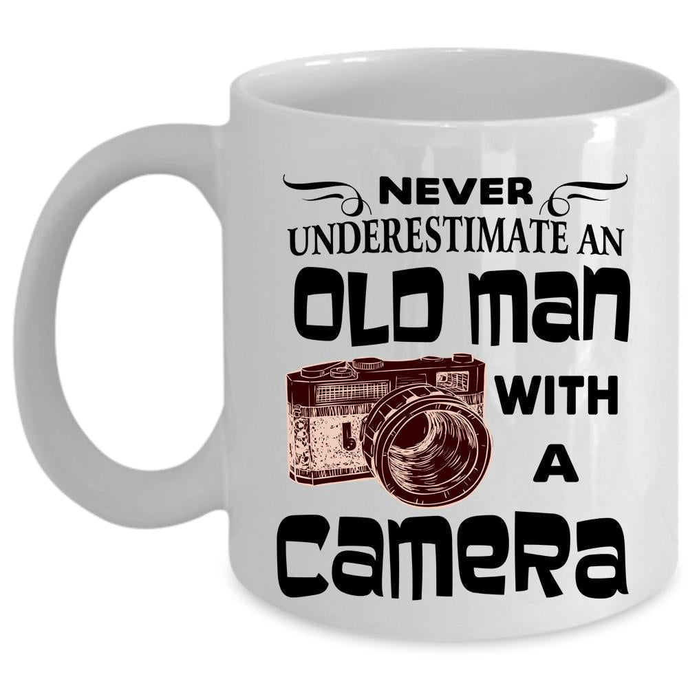 Awesome Grandpas Coffee Mug, Old Man With A Camera Cup