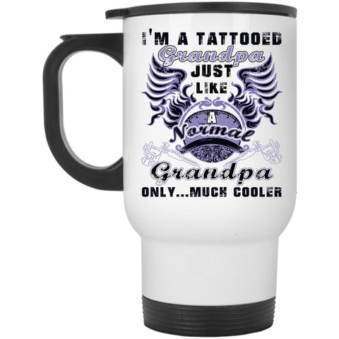 Awesome Grandpa Travel Mug, I'm A Tattooed Grandpa Mug