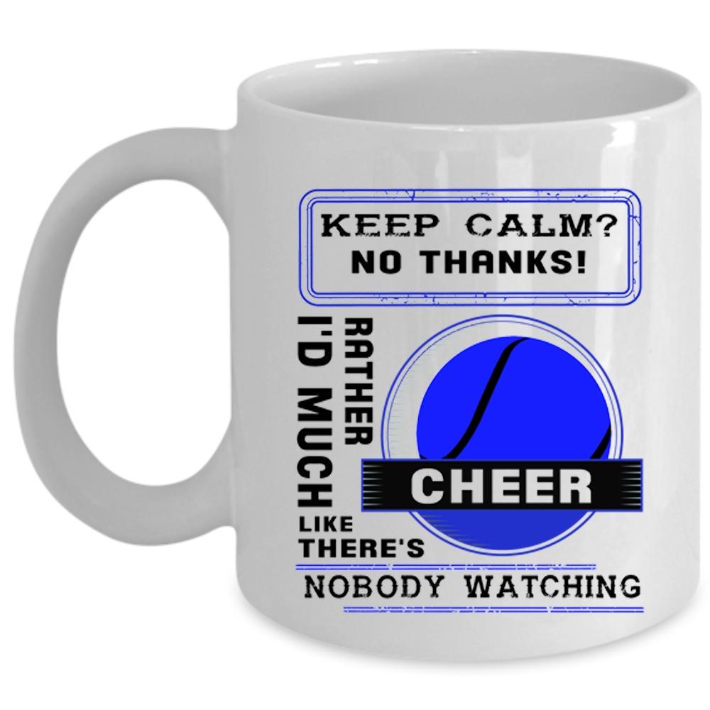 Awesome Cheerleader Coffee Mug, I'd Much Rather Cheer Cup