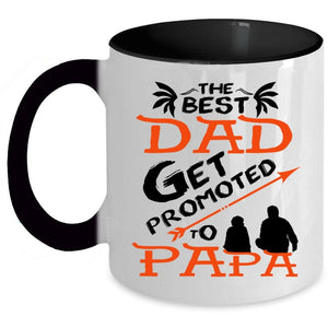 Awesome Dad Coffee Mug, The Best Dad Get Promoted To Papa Accent Mug