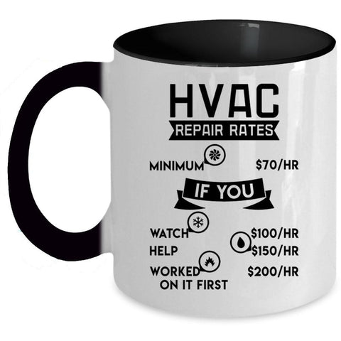 Awesome Hvac Technician Coffee Mug, HVAC Repair Rates Accent Mug