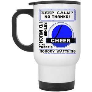 Awesome Cheerleader Travel Mug, I'd Much Rather Cheer Mug