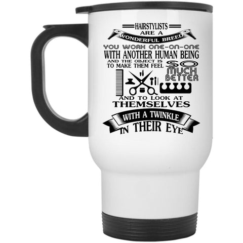 Awesome Hairstylist Travel Mug, Hairstylists Are A Wonderful Breed Mug