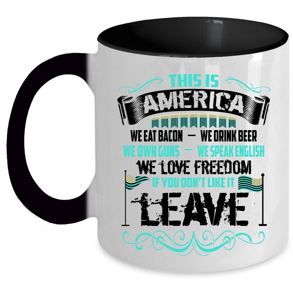 American Flag Coffee Mug, This Is America Accent Mug