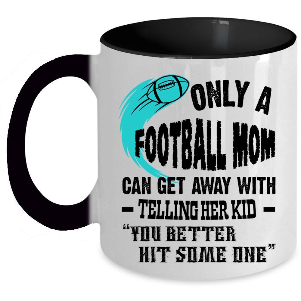 Awesome Football Mom Coffee Mug, Football Mom Accent Mug