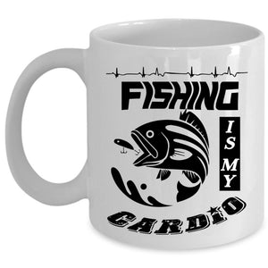 Awesome Fisher Coffee Mug, Fishing Is My Cardio Cup