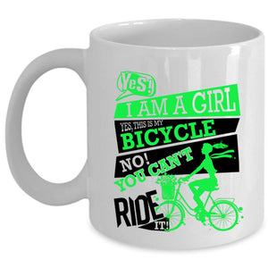 This Is My Bicycle Coffee Mug, I Am A Girl Cup