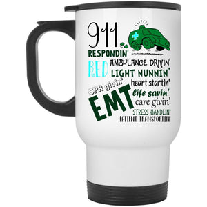 Ambulance Driving Travel Mug, 911 Responding Mug