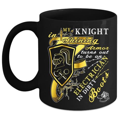 To Be An Electrician In Dirty Boots Coffee Mug, Cool Electrician Coffee Cup