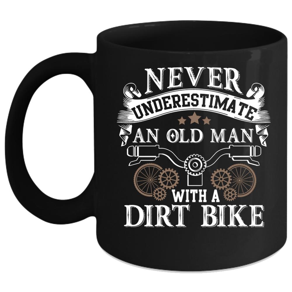 An Old Man With A Dirt Bike Coffee Mug, Cool Grandpa Coffee Cup