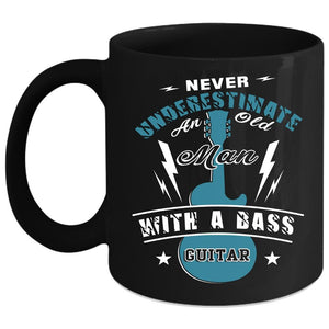 An Old Man With A Bass Guitar Coffee Mug, Awesome Grandpas Coffee Cup