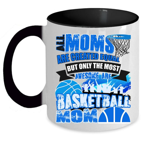 Awesome Mom Coffee Mug, Only The Most Awesome Are Basketball Mom Accent Mug