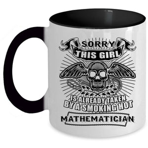 Wife Coffee Mug, Taken By A Smoking Hot Mathematician Accent Mug