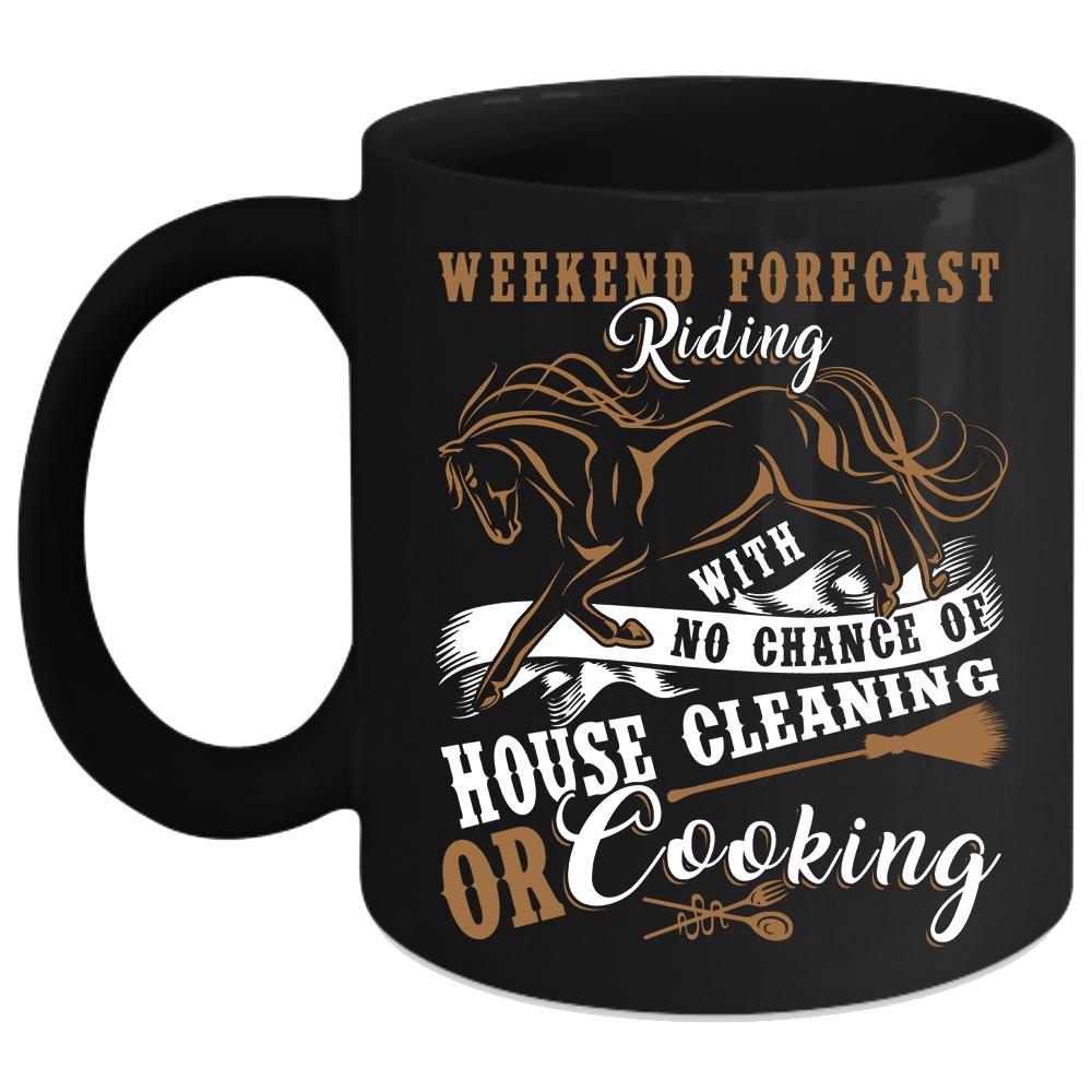 Weekend Forecast Riding Coffee Mug, Awesome Equestrians Coffee Cup