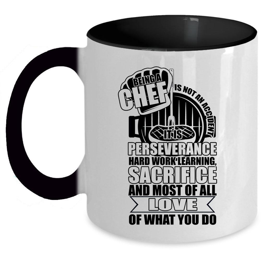 Awesome Chef Coffee Mug, Being A Chef Is Not An Accident Accent Mug