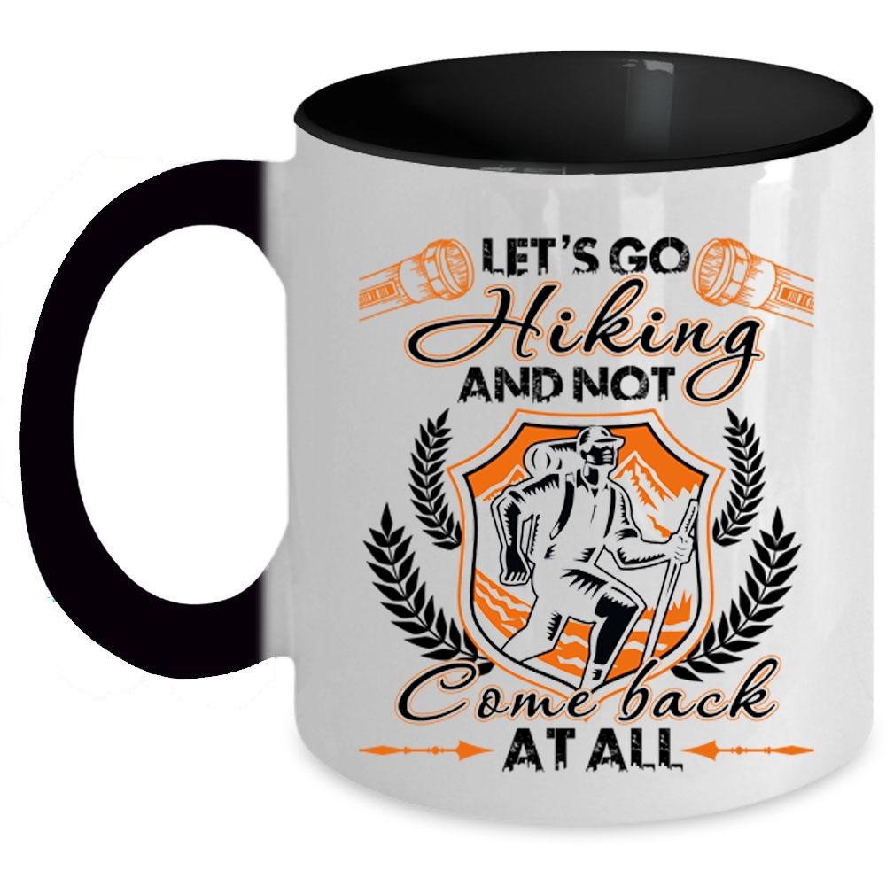 Awesome Hiking Coffee Mug, Let's Go Hiking Accent Mug