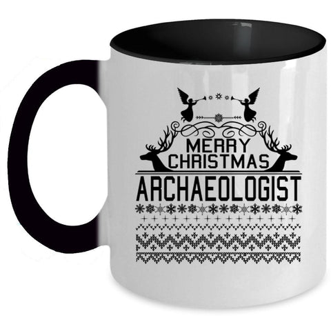 Archaeologist Coffee Mug, Merry Christmas Accent Mug