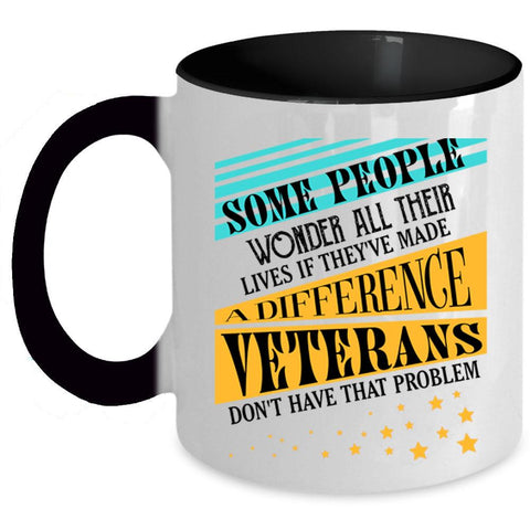 American Flag Coffee Mug, Awesome Veterans Accent Mug