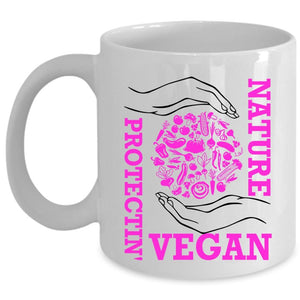 Vegan Coffee Mug, Protecting Nature Cup