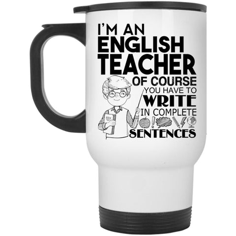 Awesome English Teacher Travel Mug, I'm An English Teacher Mug