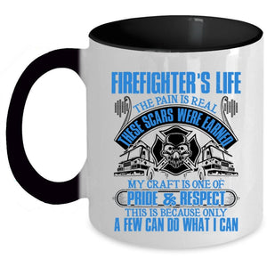 Awesome Gift For Firefighter Coffee Mug, Firefighter's Life Accent Mug