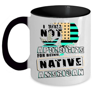 American Flag Coffee Mug, Being Native American Accent Mug