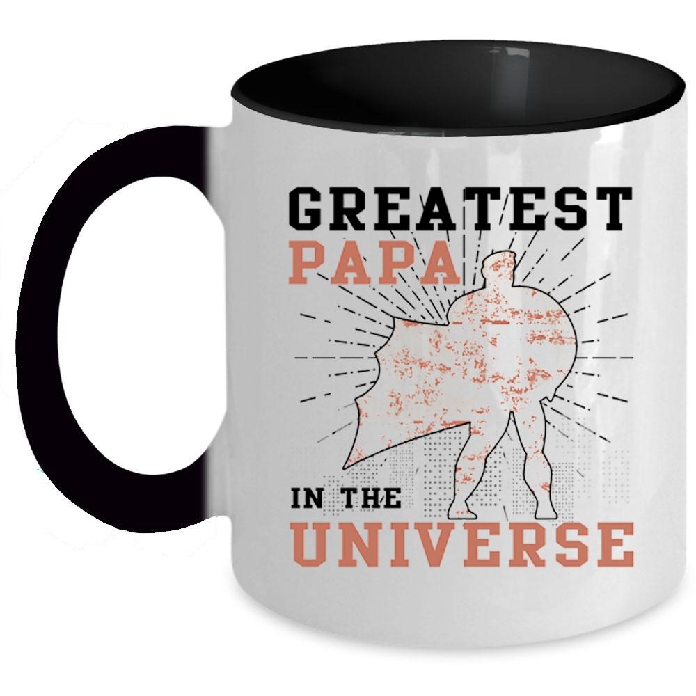 Awesome Daddy Coffee Mug, Greatest Papa In The Universe Accent Mug