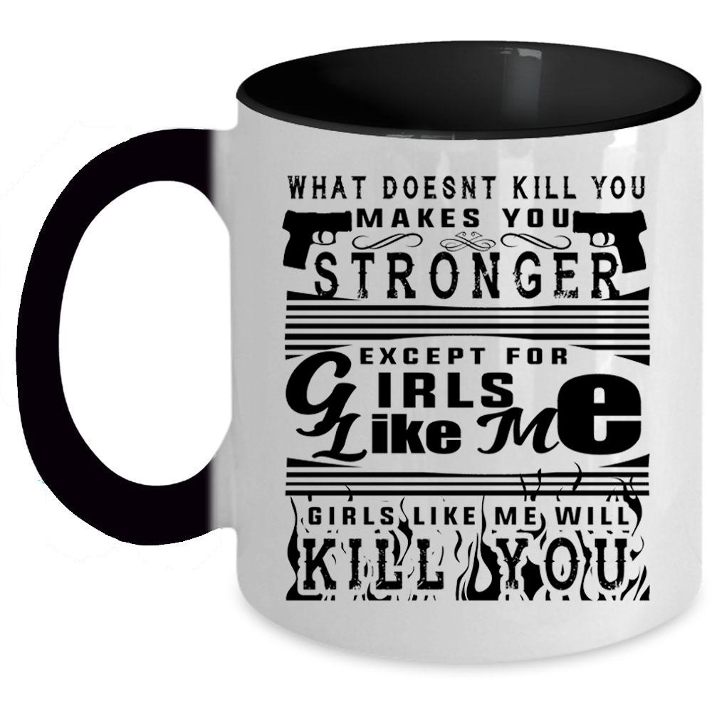 Awesome Gift For My Wife Coffee Mug, Strong Girls Accent Mug