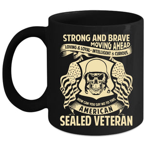 American Sealed Veteran Coffee Mug, Funny Veteran Coffee Cup