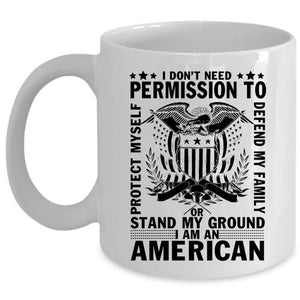 American Flag Coffee Mug, I Am An American Cup