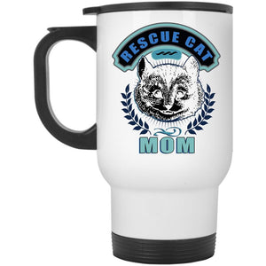 Awesome Gift For Mom Travel Mug, Rescue Cat Mom Mug