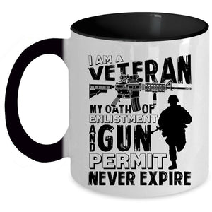 Awesome Gift For Veterans Coffee Mug, I Am A Veteran Accent Mug