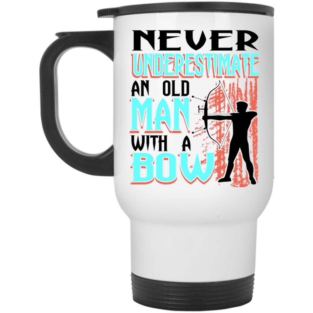 Awesome Grandpas Travel Mug, An Old Man With A Bow Mug