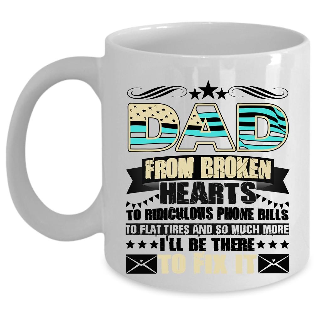 Awesome Father Coffee Mug, Dad From Broken Hearts Cup